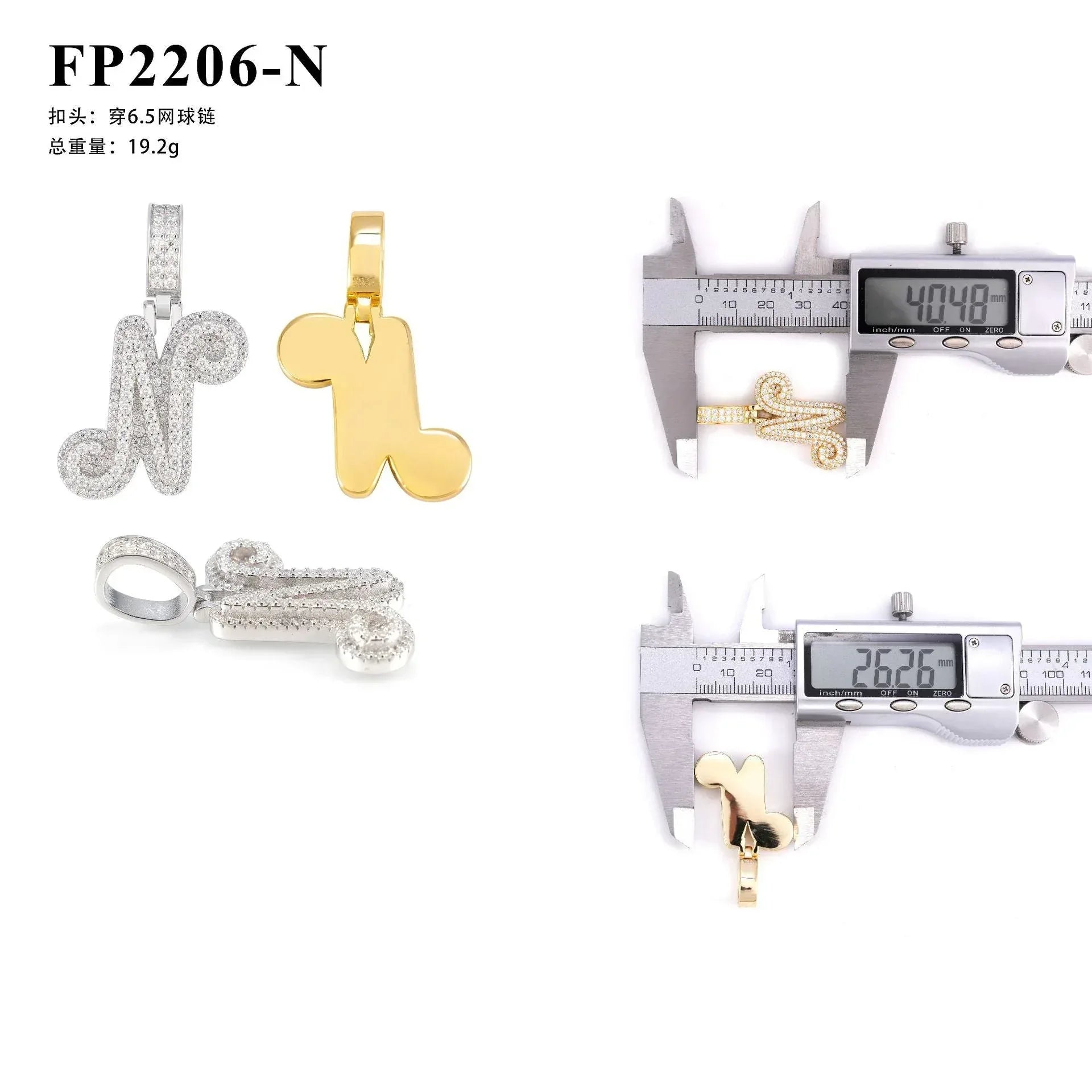 New Personalized Letter Pendant – S925 Silver Moissanite, Hip-Hop Style Jewelry - CaratixJewelry